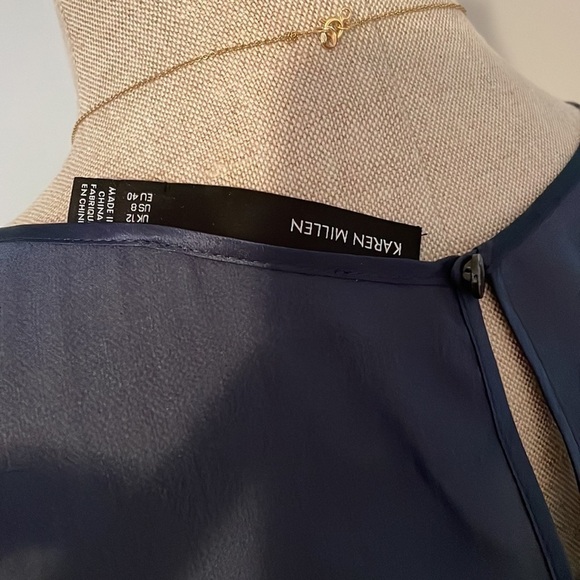 Karen Millen Silk Abstract Dress | Size 8 US - Picture 6 of 14